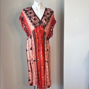 Free People Smiling Sun Embroidered Maxi Top Dress